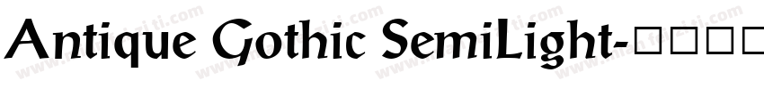 Antique Gothic SemiLight字体转换